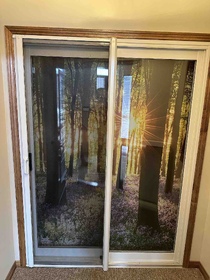 Retractable Screen for Sliding door, closed position